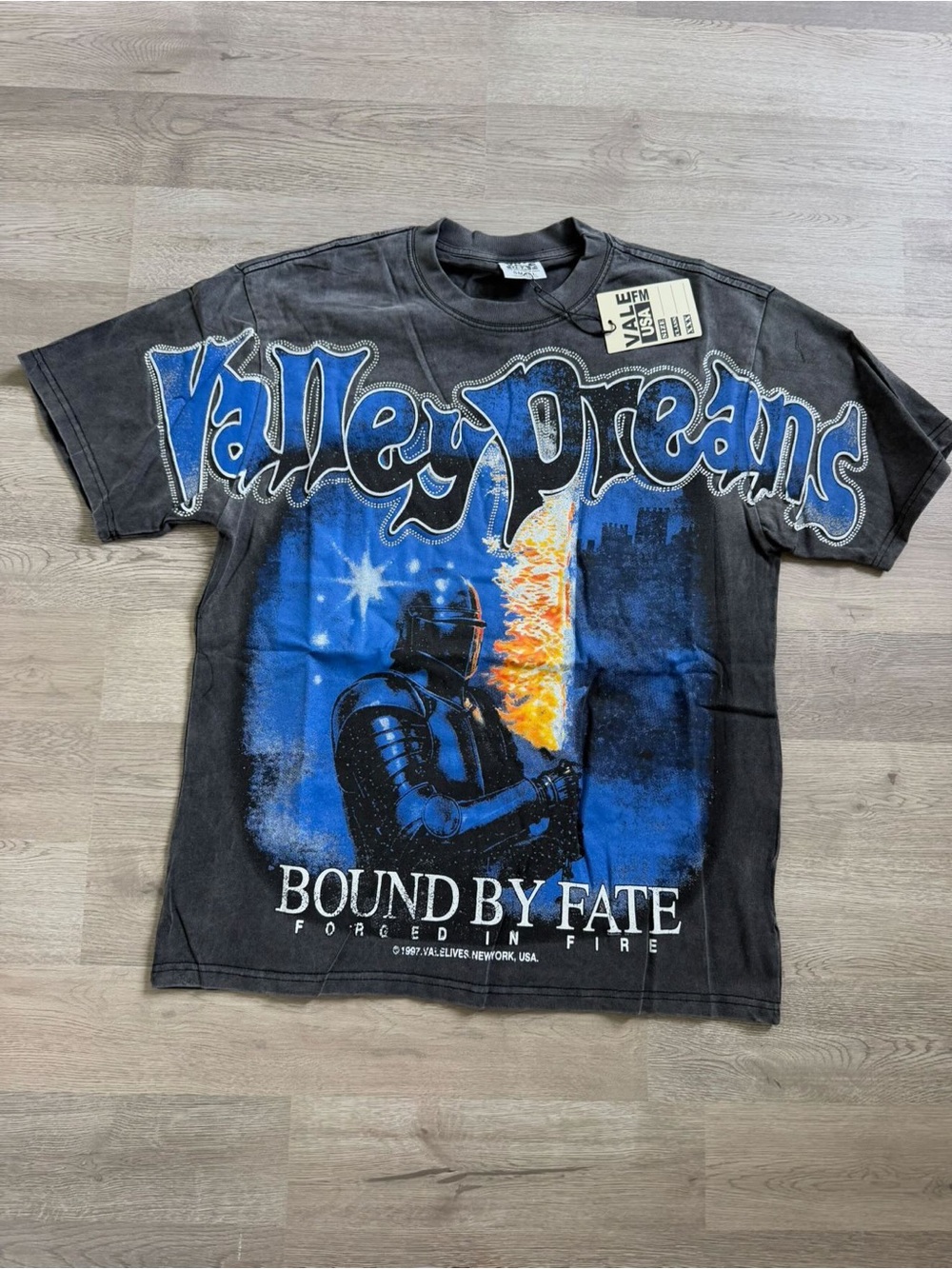 Valley Dreams 'Bound By Fate' Graphic Tee - Blue & Black